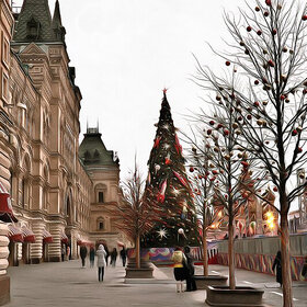 Праздничная Москва (стилизация)
